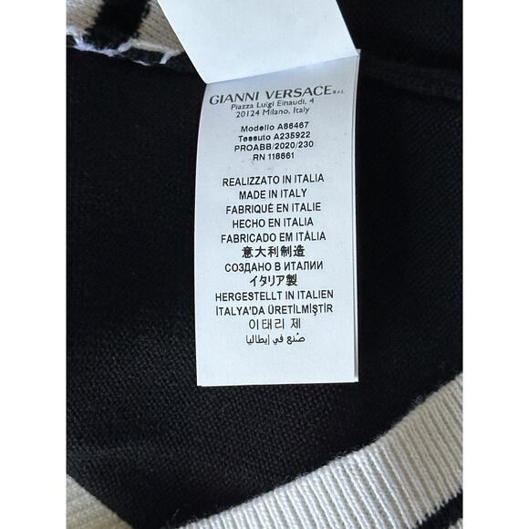 NWT Versace Medusa Logo Wool Knit Sweater Black 40 US (50 Eu) Italy A86467 - Picture 13 of 14
